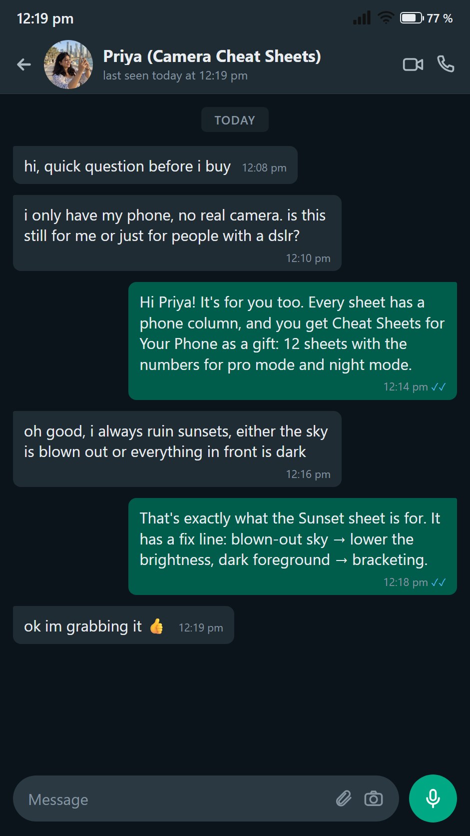 Someone asks before buying whether it works for them, since they only have a phone