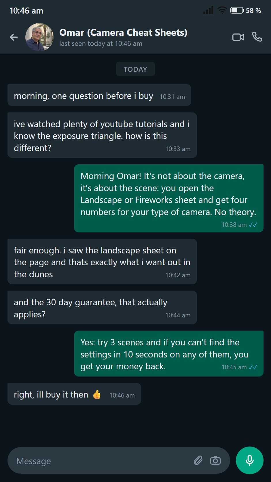A sceptic asks how this is different from a tutorial video